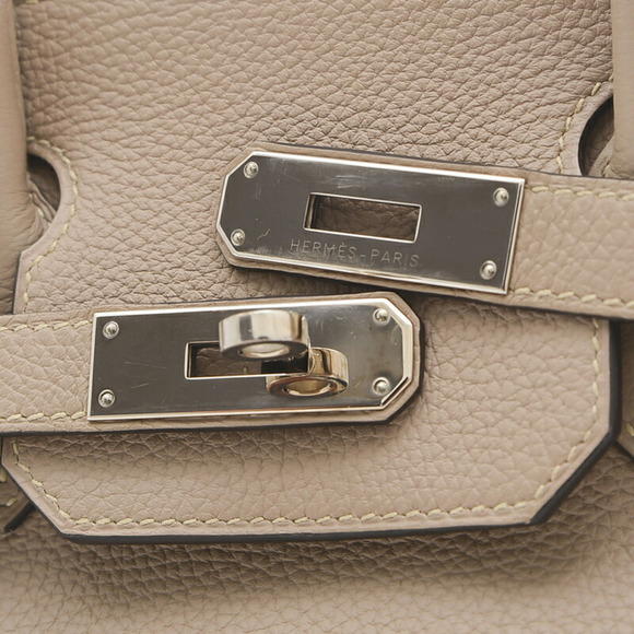 Hermes Birkin 30 Togo handbag tourtiere gray silver metal fittings T stamp - Picture 3 of 11